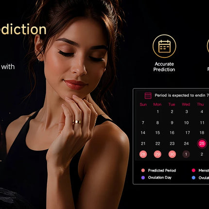 AURA Matt Smart Ring Fitness Sports Health Monitor Sleep Temperature Top Quality Long Battery Rose Gold Ring for Woman Ladies