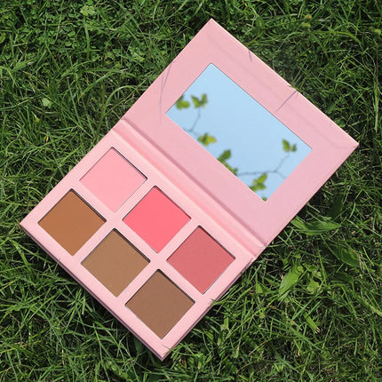 DIY 6-color Private Label Blush Highlight Powder Concealer Contour Palette Custom Bulk Waterproof Matte Makeup 3-color Package
