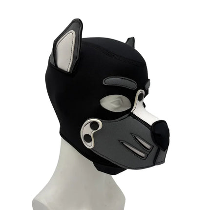 Sexy Charm Puppy Play Cosplay Mask Kit with Vibrant Full Head Ears Dog Hood for Couple BDSM Bondage Halloween Adult Sex Toys