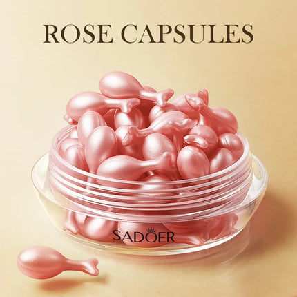 30pcs SADOER Rose Sanil Face Serum Anti Wrinkle Moisturizing Brightening Firming Facial Essence Beauty Face Skin Care Products