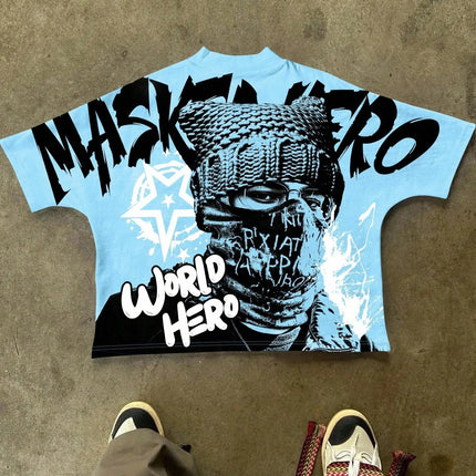 The new men's T-shirt for the summer of 2025 features a casual fashionable comfortable soft and breathable 3D letter print