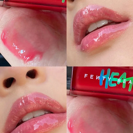 Hot 9 Colors Lip Gloss Lipstick Water Gloss Highlight Mirror Lasting FUSSY HEAT RIRI Sparkling Charming Moisturizing Lip Care