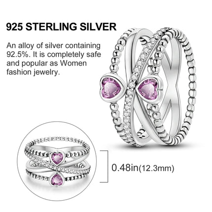 Fashion Original Luminous Firefly Rings 100% 925 Silver Eternal Heart-Shaped Zircon Rings Fine Wedding Engagement Jewelry Gifts