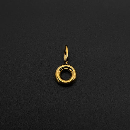 eManco Stainless Steel Gold-plated Charms Modern Style 3D Bubble Alphabet Elements DIY Necklace Bracelet Jewelry Making