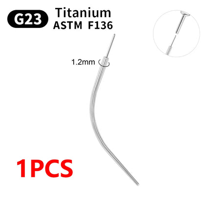 1/10PCS G23 Titanium Puncture Needle Guide Belly Lip Ear Eyebrow Tools Insertion Pin Taper Piercing Stretching Tool Accessory
