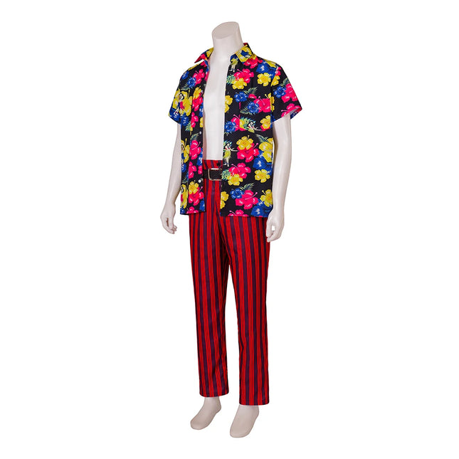 Ace Ventura Cosplay Pet Detective Costume Mens Shirt Pants Belt Hawaiian Vacation Full Set Halloween Carnival Outfit