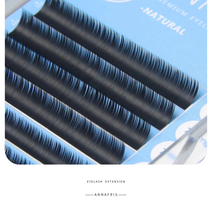 ANNAFRIS Brown Bottom Lower Lashes 567mm Short Sizes Individual Eyelash Extension Natural Synthetic Mink Lower Eyebrow Eyelashes