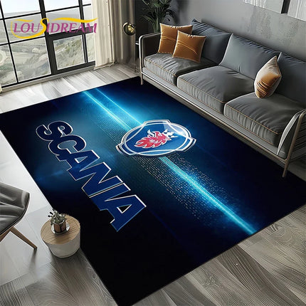 2025 New 3D S-Scania Top Class Truck Lorry Cartoon Rug Carpet for Living Room Bedroom Home Decor, Floor Mat Non-slip Sofa Doormat