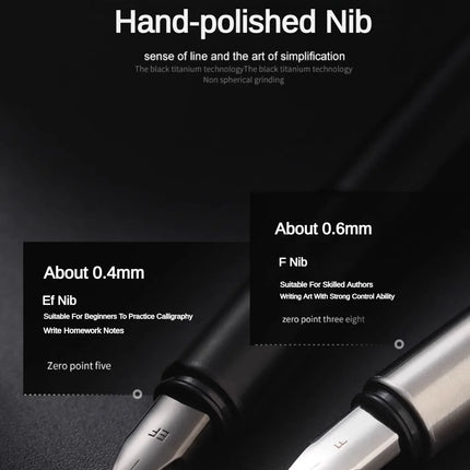 Jinhao 35 Fountain Pen All Steel Luxury Quality EF/ F Nib Calligraphy Writing Pen Stationery Business Office School Supplies