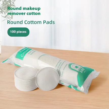 100pcs Cotton Pads Disposable Clean Cottons Face Nail Polish Remover Round Soft Face Cleansing Remover Pads Makeup Tools