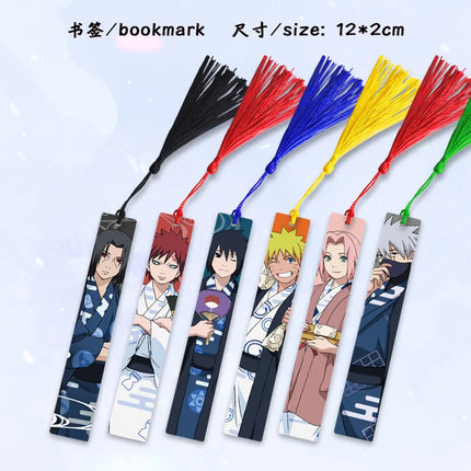 Anime Naruto Kakashi Uchiha Madara Metal Bookmark Cosplay Collectible Figure Manga Stationery Stand Hanging Decor Gift for Fans