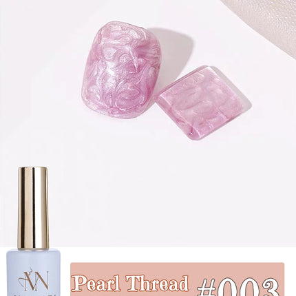 MIANEL 12ML Mother-of-Pearl Mermaid Shimmer Thread Gel Polish 2026 Spring-Summer Collection Fine Glitter Aurora Pearl Nail Art