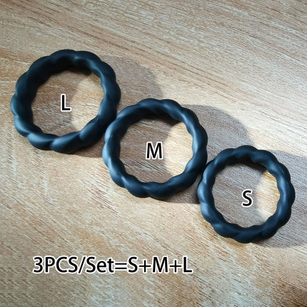 Silicone Penis Ring Ejaculation Delay Cock Rings Dick Erection Cockring Male Chastity Adult Sex Toys For Men Lock Sperm Trainer