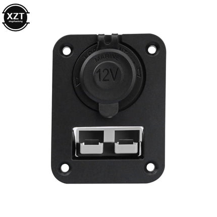 12V 50A Car Anderson Plug Cigarette Lighter Socket Charger Flush Mount Recessed Plate for Caravan Camper Boat Truck