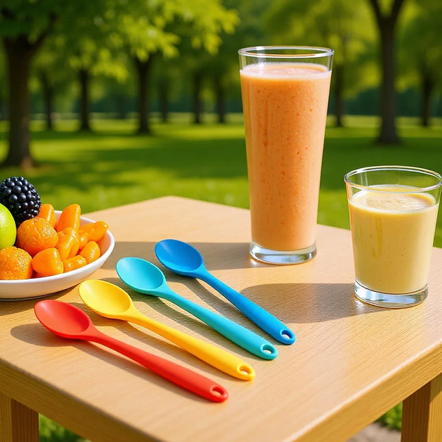 Silicone Spoon Stirring Long Handle Spoon Heat-resistant and Non-stick Food Grade Kitchen Accessories Silicone Cooking Tools