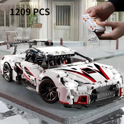 1:14 Building Block Sports Car RC Toy Car Building Block Toy Birthday Gift MOC Sports Car Model (1209+ Particles)