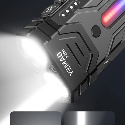 5200lumens Innovative Powerful Flashlight Portable LED Flashlight with Magnetic Torch, Perfect for Hiking Camping Adventures