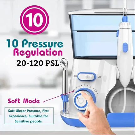 2026New V300G Oral Irrigator 5pcs Tips Dental Water Flosser Electric Cleaner 800ml Oral Hygiene Dental Flosser for Oral Care