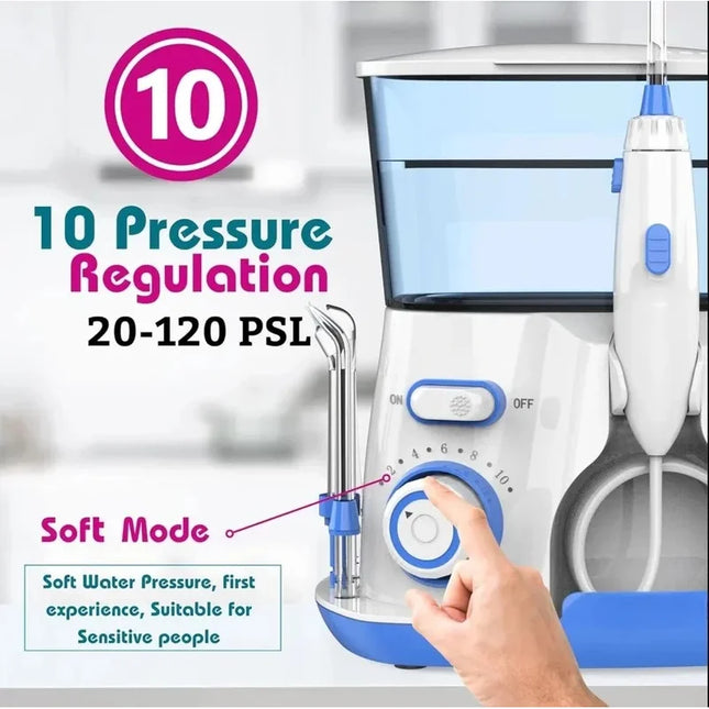 2026New V300G Oral Irrigator 5pcs Tips Dental Water Flosser Electric Cleaner 800ml Oral Hygiene Dental Flosser for Oral Care