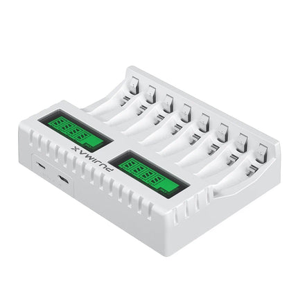 PUJIMAX New LED Display Smart Battery Charger For AA/AAA Ni-MH Rechargeable Batteries Independent Charging Battery Charger