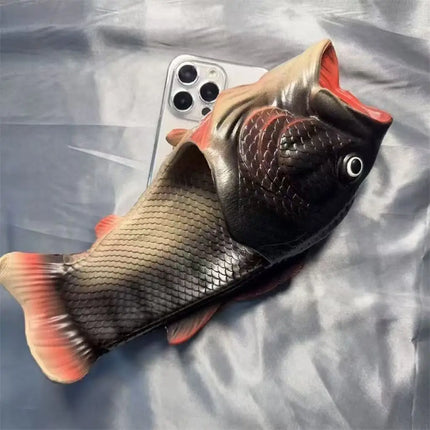 Tik Tok-style funny ugly fish slipper phone case, perfect gag gift for iPhone 7, 8, 11, 12, 13, 14, 15, 16,17 Pro Max.