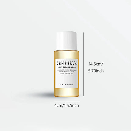 SKIN1004 Madagascar Centella Light Cleansing Oil 30ml*3,Lightweight Oil Texture,Non-Greasy & Refreshing,K-Beauty,Korean Makeup