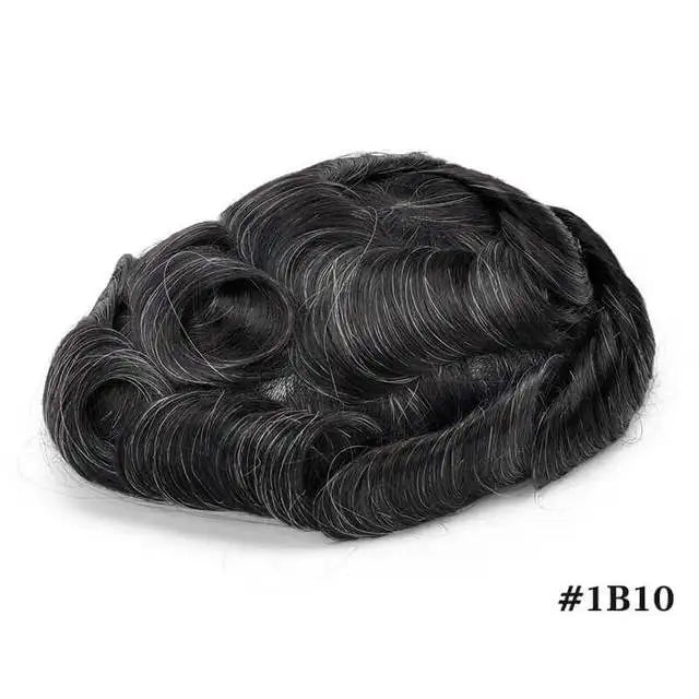 New Front Lace Wigs Men Hair Toupee Fine Mono NPU Human Hair Wig Indian Hair System Men's Capillary Prosthesis Natural Hairline