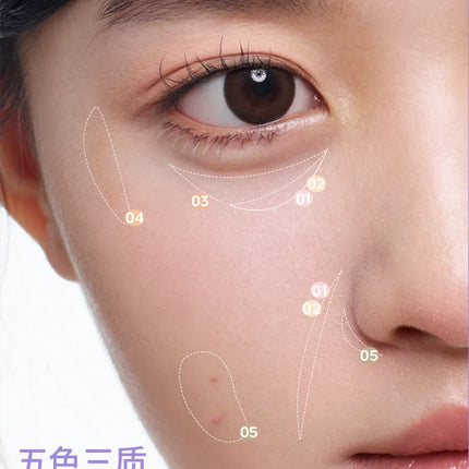 GirlsCrush 5Color Concealer Plate Brighten Lacrimal Groove Covers Acne Black Eye Circles Cream Moisturizer  Face Makeup
