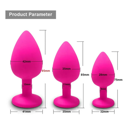 Soft Silicone Anal Butt Plug Unisex Sex Toys Men Prostate Massager Adult Gay Ass Stuffed Anal Trainer Massager for Couples
