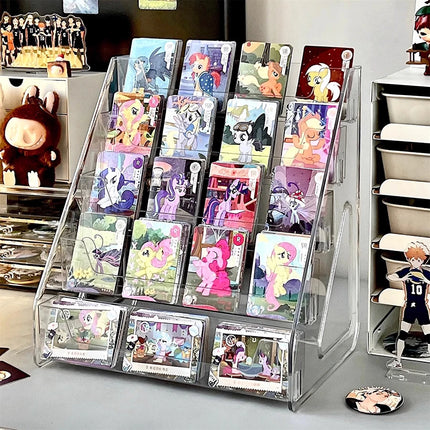 Card and greeting card transparent desktop storage rack assembly, star card flower shop gift shop storage display rack