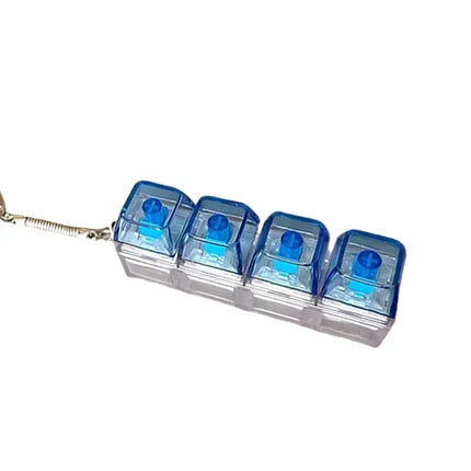 #LED Keyboard Keychain Fidget Toys Crystal Clicker Sensory Toy for Stress Relief Keyboard Keychain Fidget Gadget for Adults Kids