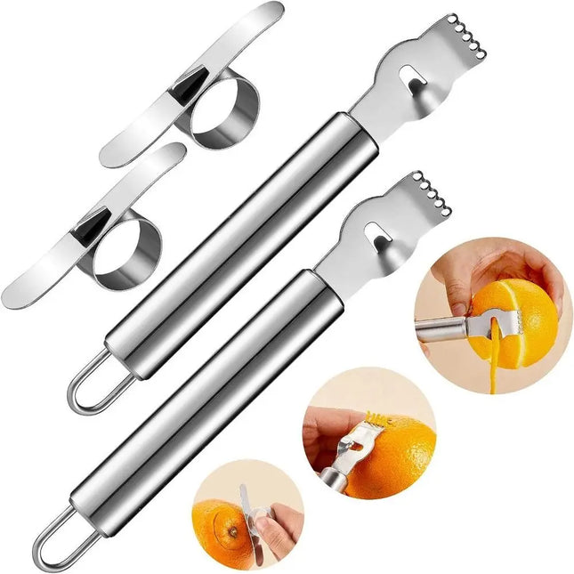 New High Quality Stainless Steel Lemon Zest Peeler Portable Kitchen Gadgets Peeling Tool Lemon Zester Grater Bar Accessories