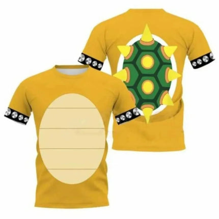 Bowser 3D Printed T-Shirt Harajuku Casual Cosplay Tee Unisex for Men Women 2026 New Summer