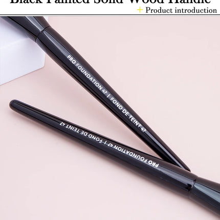 47 Foundation Brush Broom Shadow Liquid Cream Blending Blush Foundation Brush  Angled Professional Makeup Brush Cosmetic Tool