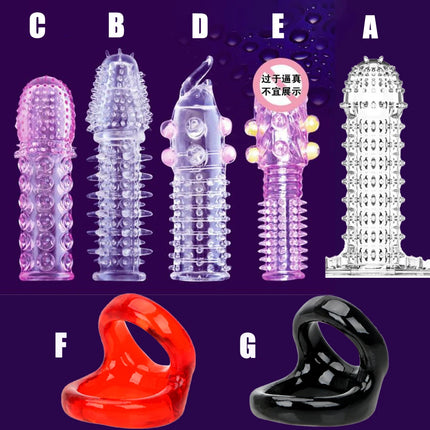 Cock Ring Delay Ejaculation Penis Enlargement Condom Sex Toy for Men Semen Lock Rings Erotic Product Adult Intimate Goods