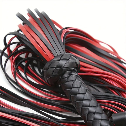 Long Black Genuine Leather Leather Whip for Horse Riding Soft Crop for Equestrian Floggers for Cosplay Costume Stick To Train