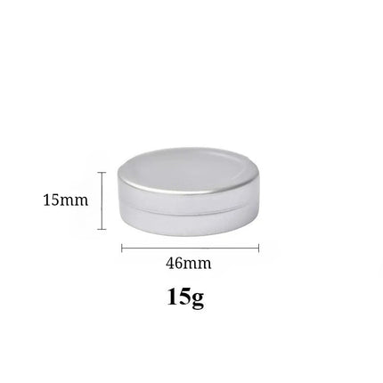20 30 50pcs 15g Aluminum Empty Round Cosmetic Jars Container Fit Balm Spices Cosmetic Cream DIY Travel Storage Small Metal Box