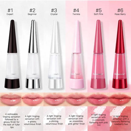 Original Soft Pink Crystal Spicy Shine Lip Plumper High-Shine Lasting Moisturizing Lip Oil Hydrate Smooth Nourish Instant Plump