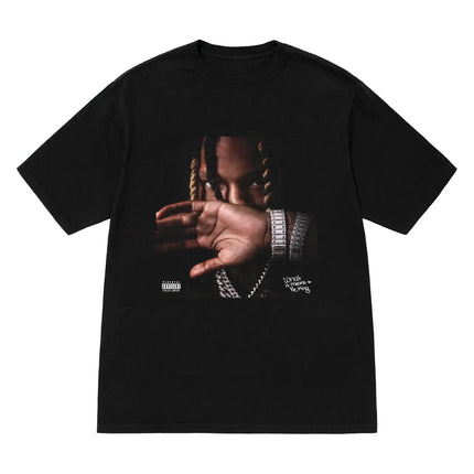 King Von Top of The World Tee Black Unisex High-end Luxury Classic Y2k Short Sleeves Classic Couples Streetwear Trendy Cotton