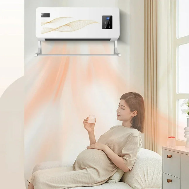 Multifunctional Wall-Mounted Electric Heaters, Ceramic Heating Fan Heater, Mobile Smart Remote Control Electric Warmers for Bathroom
