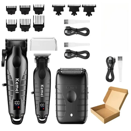 Kemei New Professional Cutting Machine Electric Shaver Hair Trimmers with LCD Display Men's Hair Clipper KM-2290 KM-2293 KM-T95