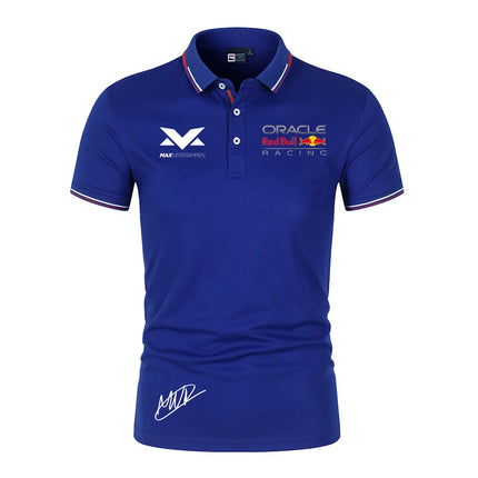 Red Bull 1 Driver Logo Racing Team Men Polo Shirt Summer Short Sleeve Male Polos T-shirt 2025 New Casual Men's Clothes Tops