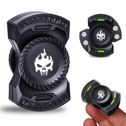 Fun 3-in-1 Play EDC Fidget Toy Personalized Skull Ghost Fidget Spinner Alloy Metal Fidget Slider Stress Relief Toy ADHD Tools