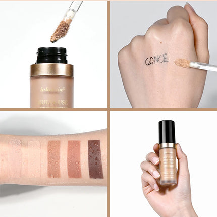 Lakerain 5-Color Waterproof Concealer Matte High Coverage Oil-Control Foundation For Acne Scars And Dark Circles Cosmetics