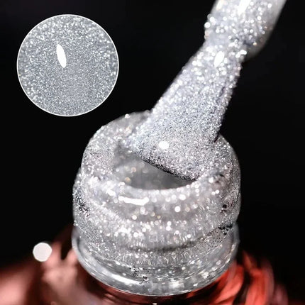 10ml Glittering Diamond Nail Polish Gel Fashion DIY Dandy Broken Diamond Gel Nail Art Semi Permanent Nail Varnishes Manicure