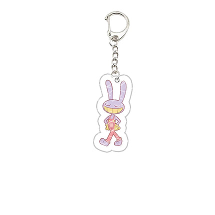 Acrylic The Amazing Digital Circus Keychain Pomni Jax Ragatha Gangle Kinger Keyring Key Chain for Accessories Bag Fans Gift