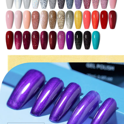 Rainbow Ghini 37Color Base Coat TPO/HEMA Free 15ml Fine Glitter Gel Polish For Manicure Nails Semipermanent Art Nail Supplies