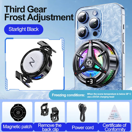 NEW Magnetic Phone Cooler/ Back-Clip 2 In 1 Semiconductor Radiator 3 Level Adjustment for IOS Android Tiktok Live Streaming