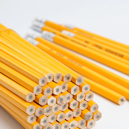 Yellow Wooden HB Pencils with Erasers for School Office Art Drawing  Bulk Pack of 100/50/30/20/10 Pcs for All Your Writing Needs