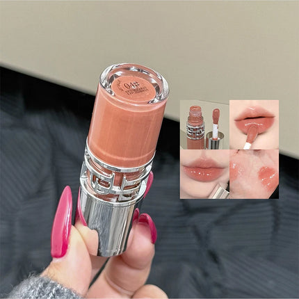 Flowing mirror lip gloss, waterproof and long-lasting luster, non stick to the cup, silky texture, natural makeup effect
